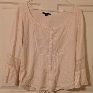 American eagle outfitters cream blouse